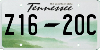 TN license plate Z1620C