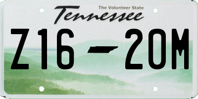 TN license plate Z1620M