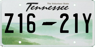 TN license plate Z1621Y