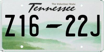 TN license plate Z1622J