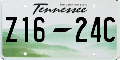 TN license plate Z1624C