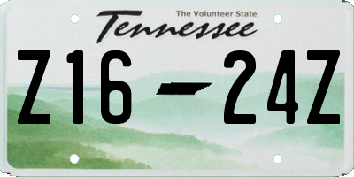 TN license plate Z1624Z