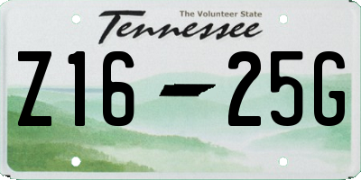 TN license plate Z1625G