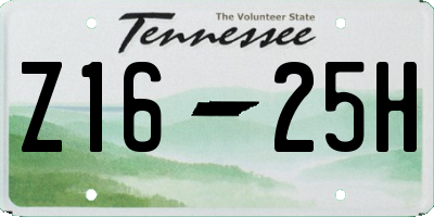 TN license plate Z1625H