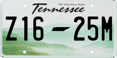 TN license plate Z1625M