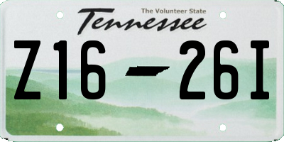 TN license plate Z1626I