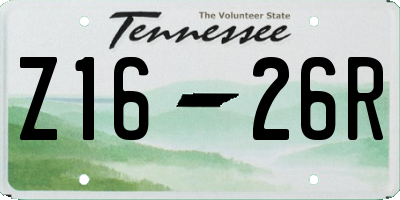 TN license plate Z1626R