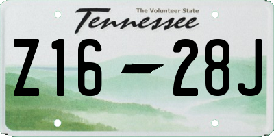 TN license plate Z1628J