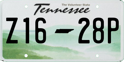 TN license plate Z1628P