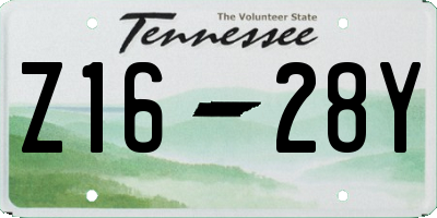 TN license plate Z1628Y