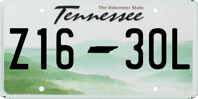 TN license plate Z1630L