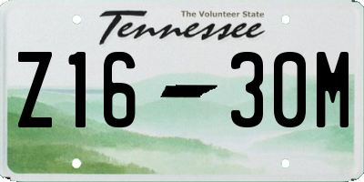 TN license plate Z1630M