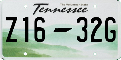 TN license plate Z1632G