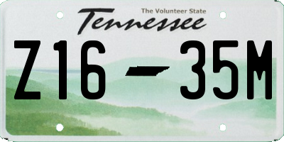 TN license plate Z1635M