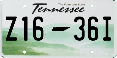 TN license plate Z1636I