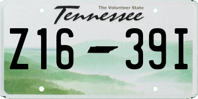 TN license plate Z1639I