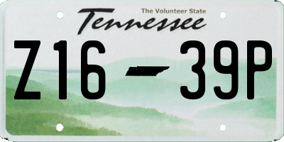 TN license plate Z1639P