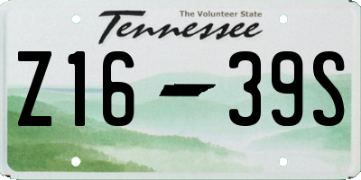 TN license plate Z1639S
