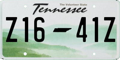 TN license plate Z1641Z