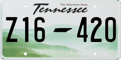 TN license plate Z1642O