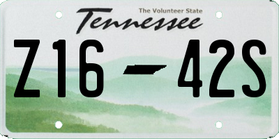 TN license plate Z1642S