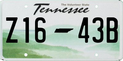 TN license plate Z1643B