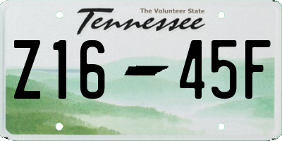 TN license plate Z1645F