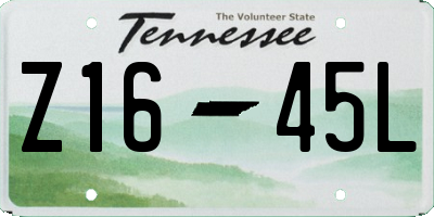TN license plate Z1645L