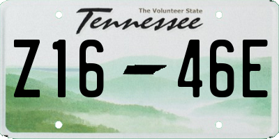 TN license plate Z1646E
