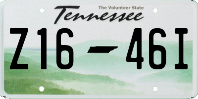 TN license plate Z1646I
