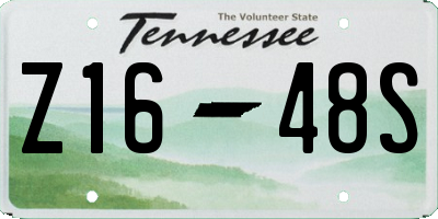 TN license plate Z1648S