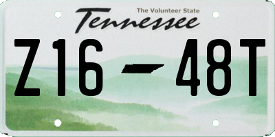 TN license plate Z1648T