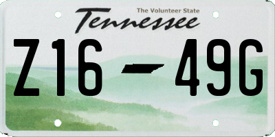 TN license plate Z1649G