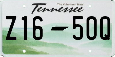 TN license plate Z1650Q