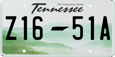 TN license plate Z1651A