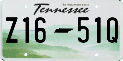 TN license plate Z1651Q