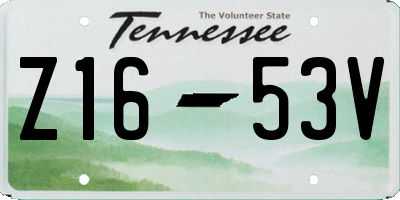 TN license plate Z1653V