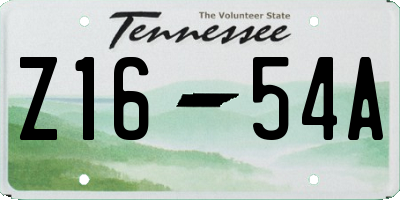 TN license plate Z1654A