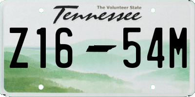 TN license plate Z1654M