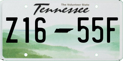 TN license plate Z1655F