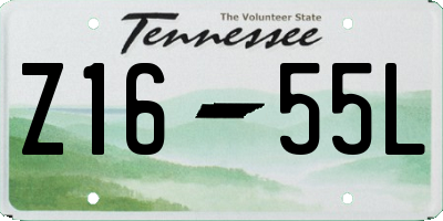 TN license plate Z1655L