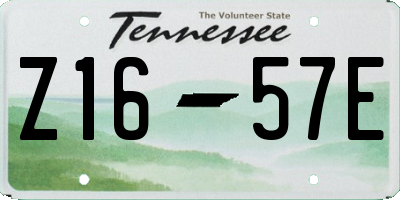 TN license plate Z1657E
