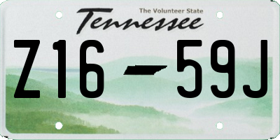 TN license plate Z1659J