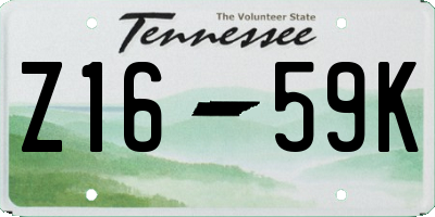TN license plate Z1659K
