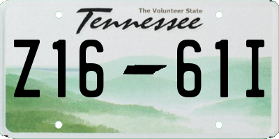 TN license plate Z1661I