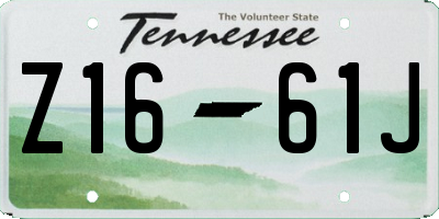 TN license plate Z1661J