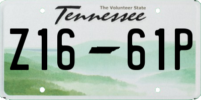 TN license plate Z1661P