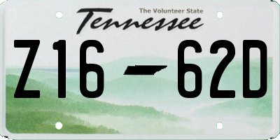 TN license plate Z1662D