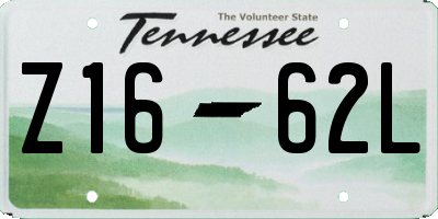 TN license plate Z1662L