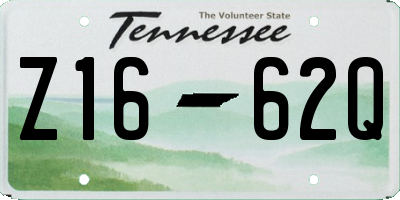 TN license plate Z1662Q